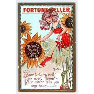 C. V. Dwiggins 1910s Fortune Teller Artist Postcard Divided Back